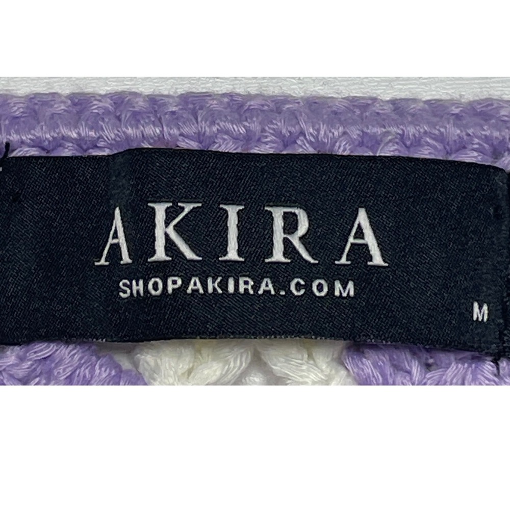 Akira Crochet Sleeveless Lavender Boho Daisy Tank Top Women's M - Picture 2 of 11